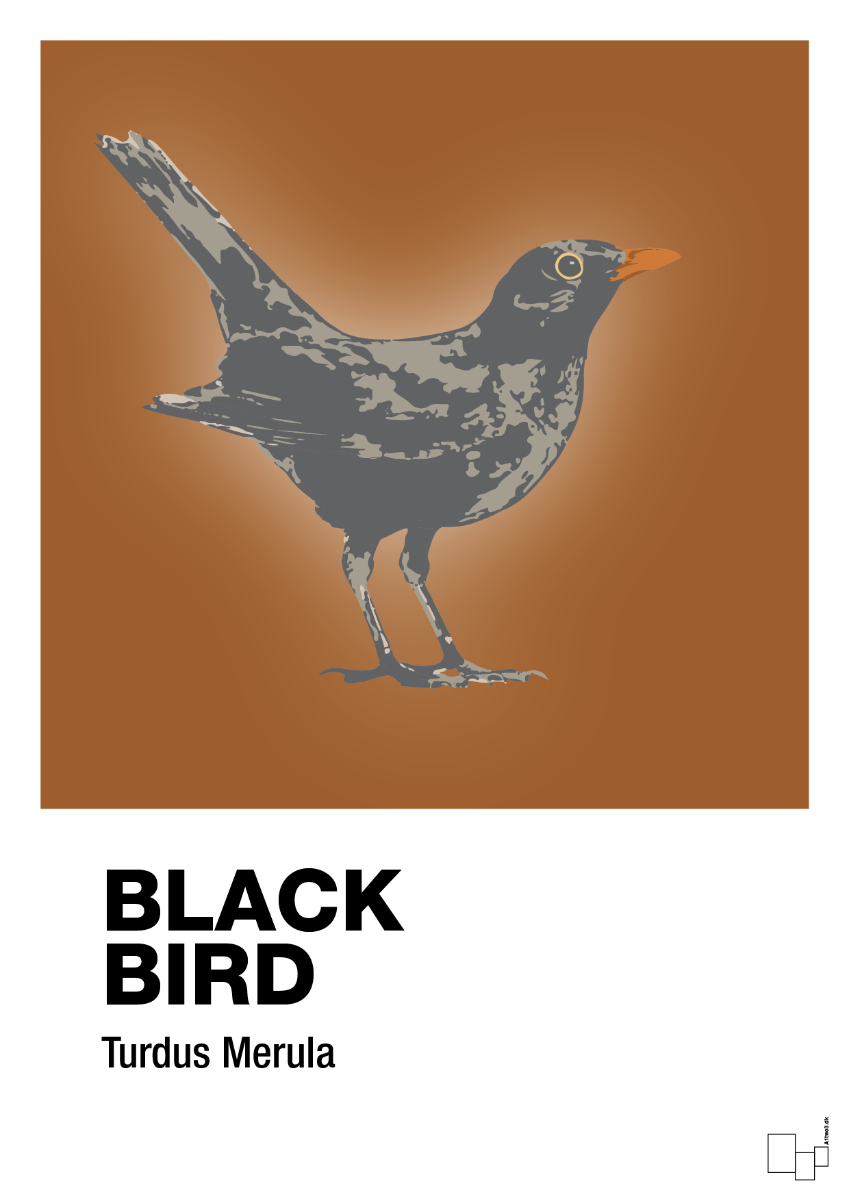 plakat: black bird - cognac-Dyr-A1two3