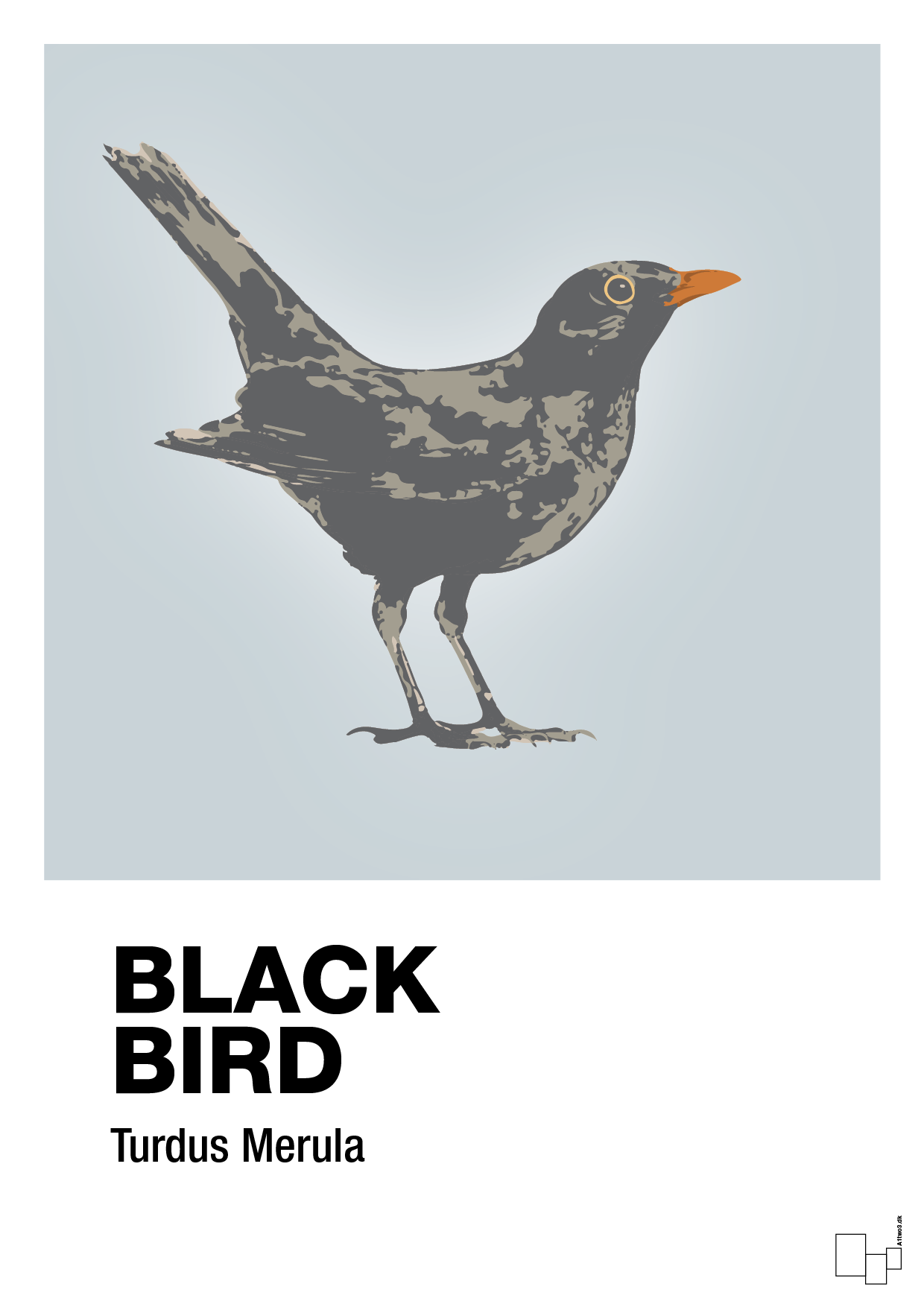 plakat: black bird - light drizzle-Dyr-A1two3