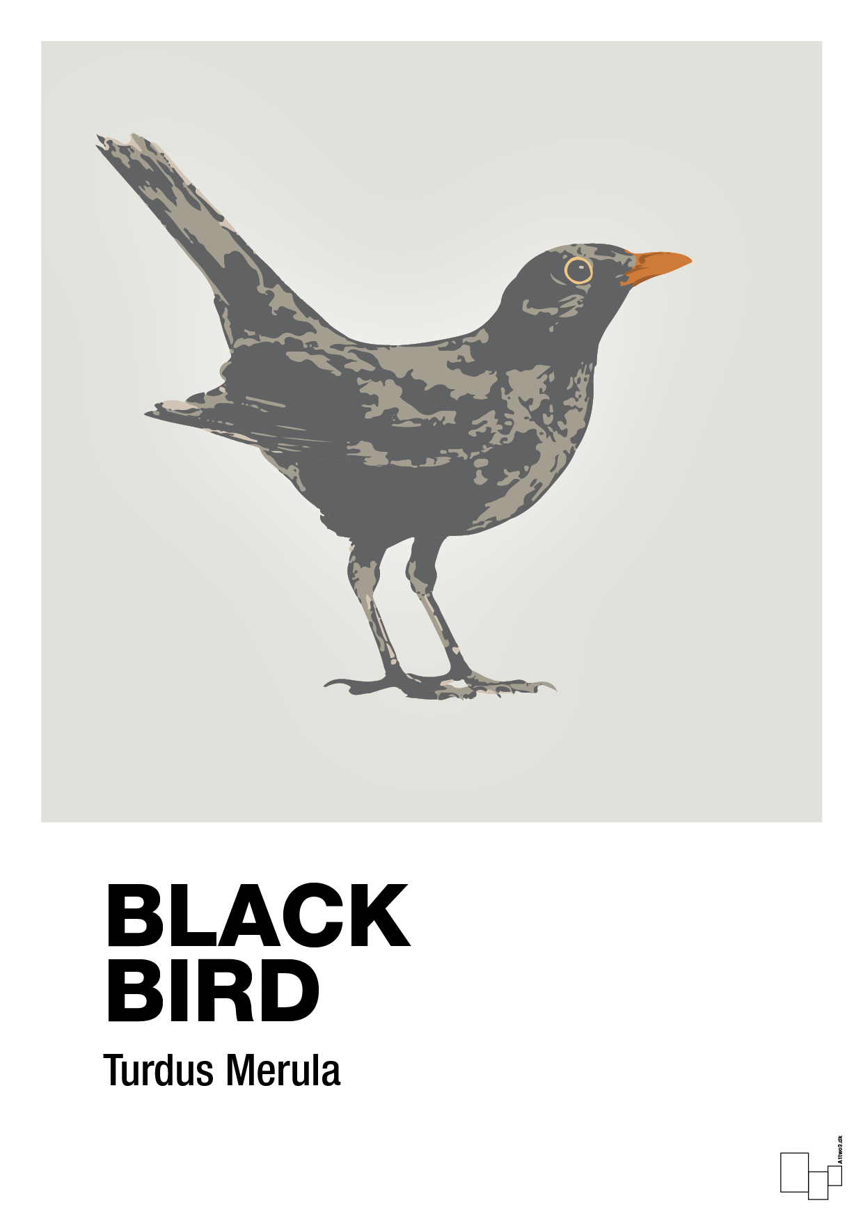 plakat: black bird - painters white-Dyr-A1two3