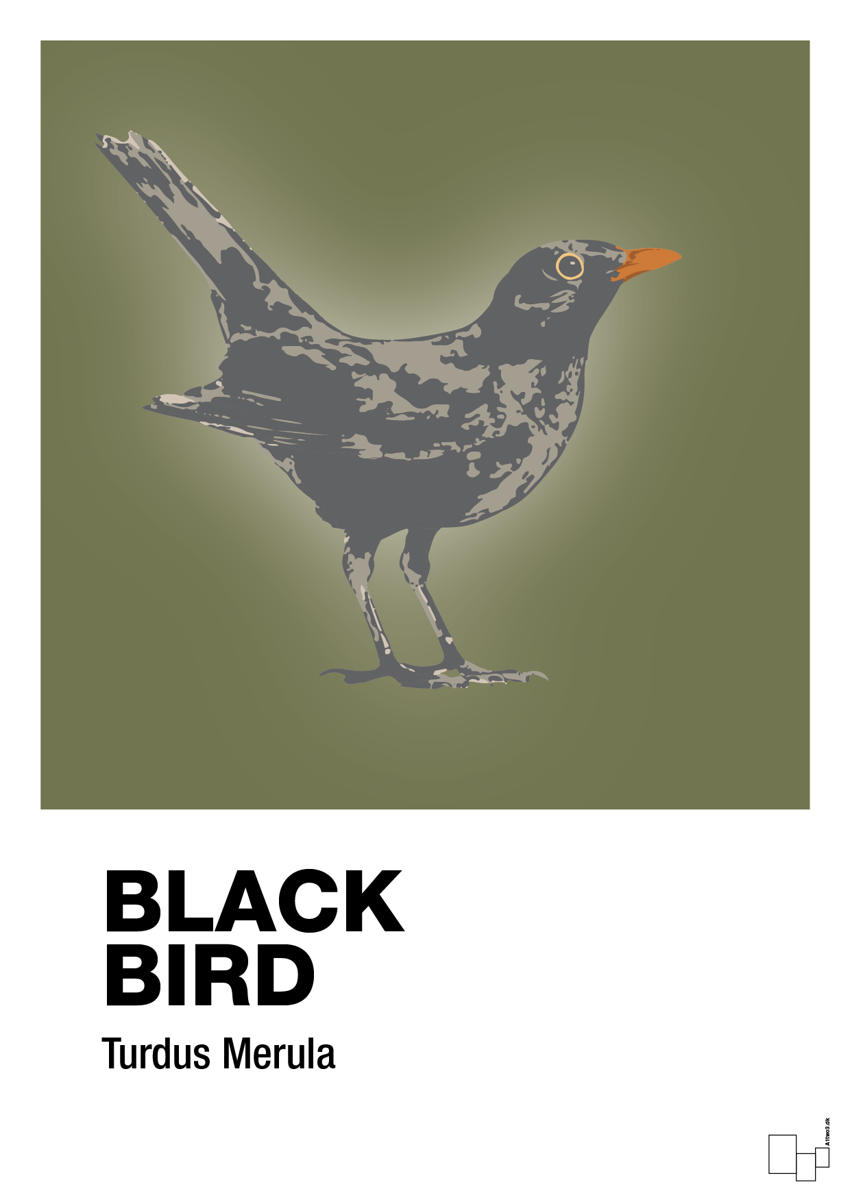 plakat: black bird - secret meadow-Dyr-A1two3