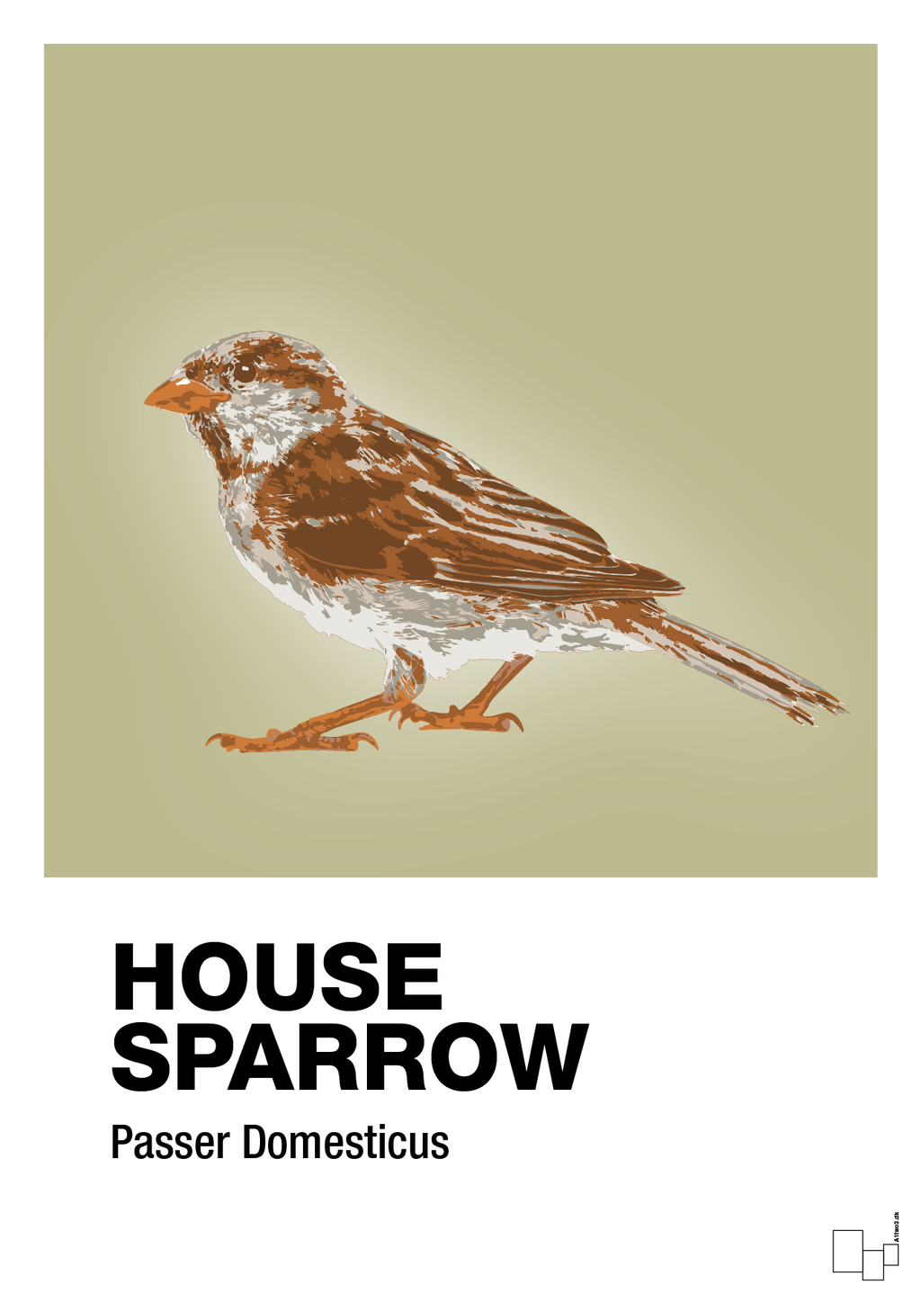 plakat: house sparrow - back to nature-Dyr-A1two3