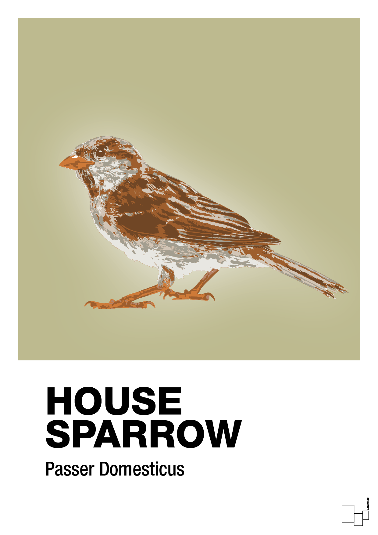 plakat: house sparrow - back to nature-Dyr-A1two3