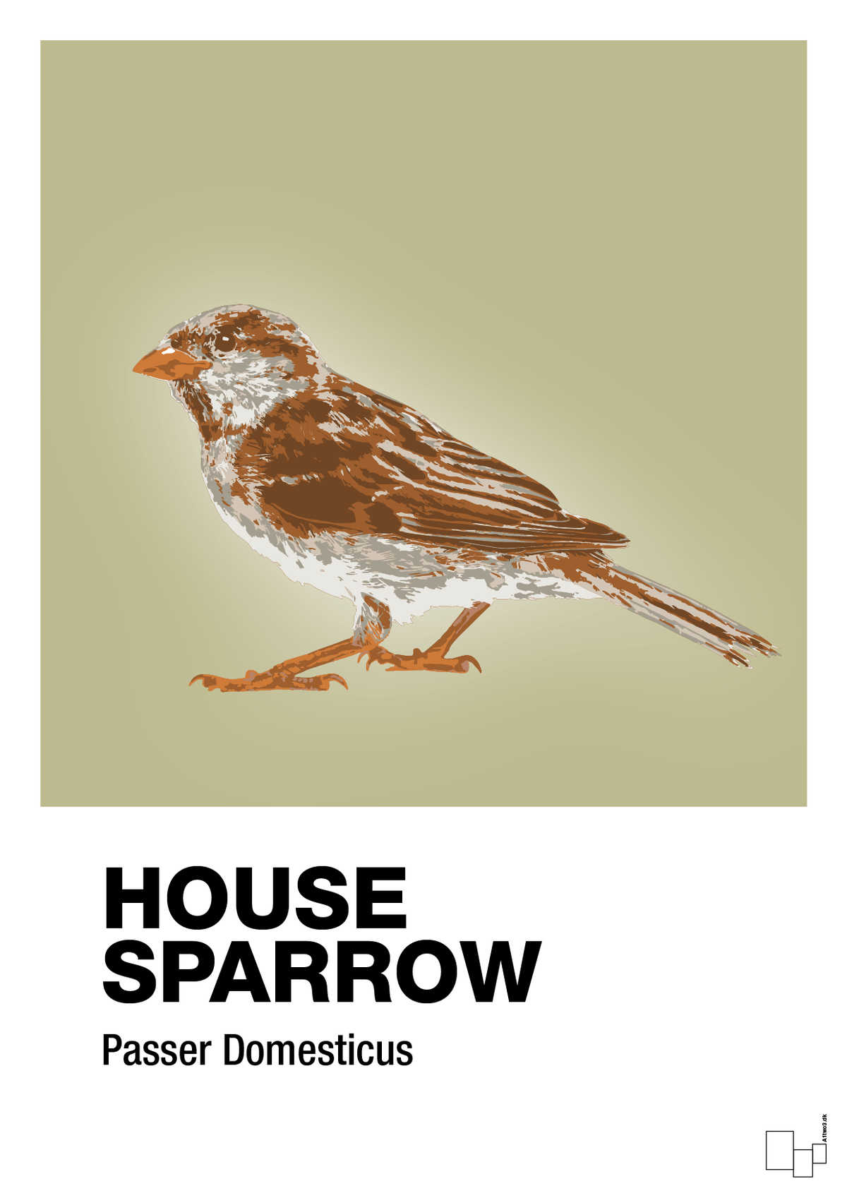 plakat: house sparrow - back to nature-Dyr-A1two3