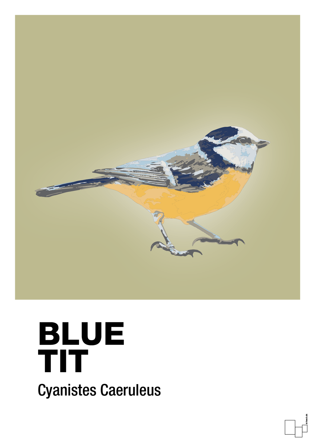 plakat: blue tit - back to nature-Dyr-A1two3