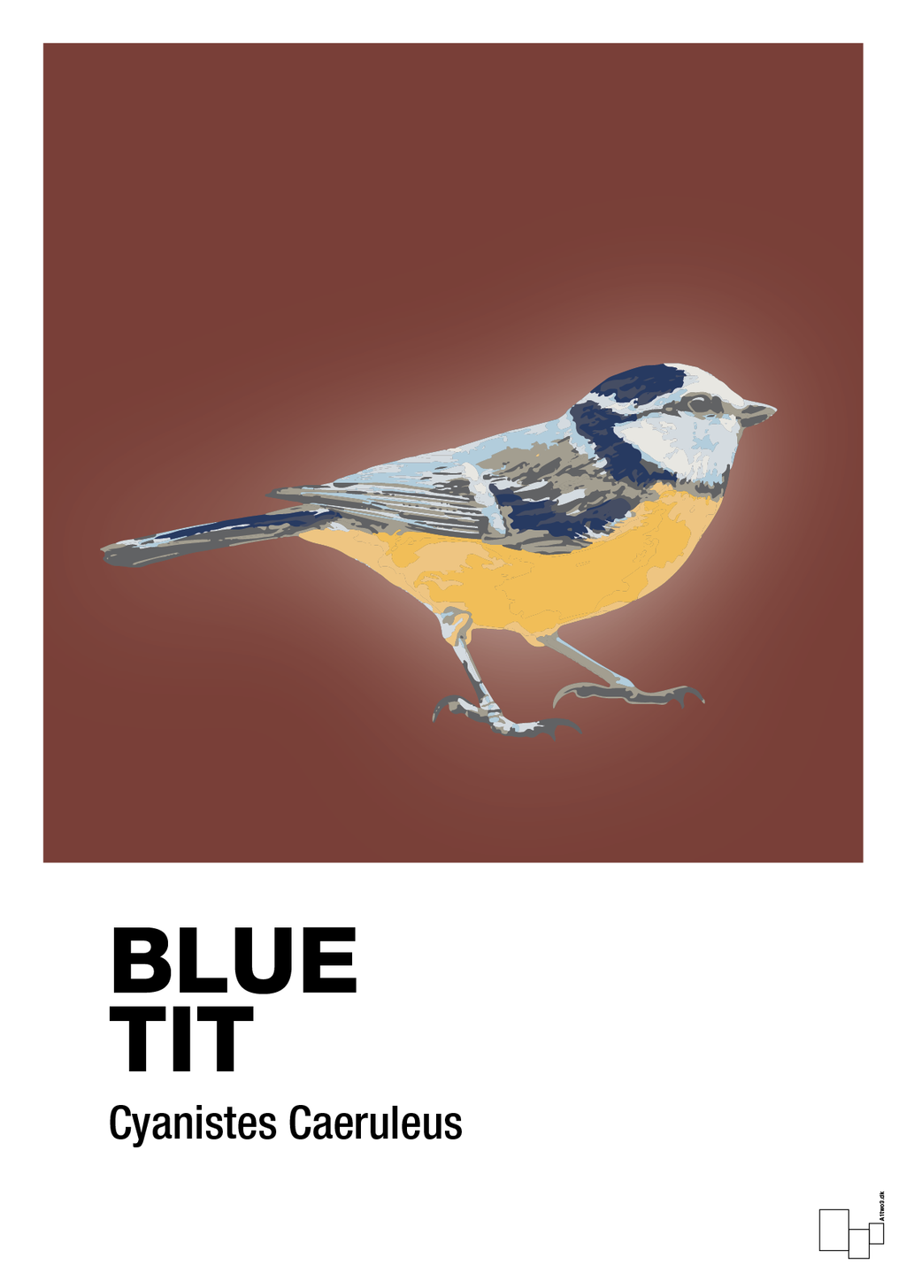 plakat: blue tit - red pepper-Dyr-A1two3
