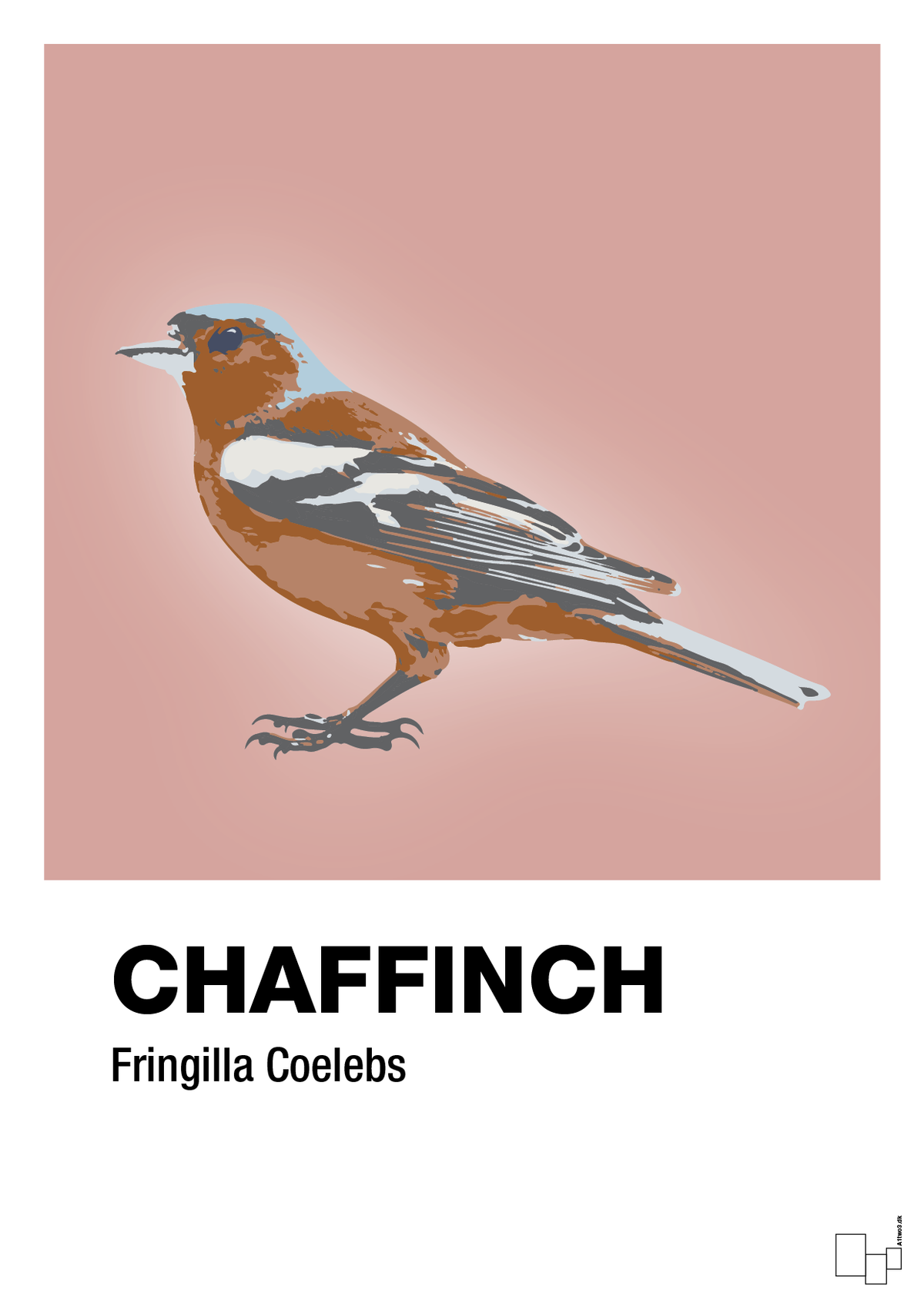 plakat: chaffinch - bubble shell-Dyr-A1two3