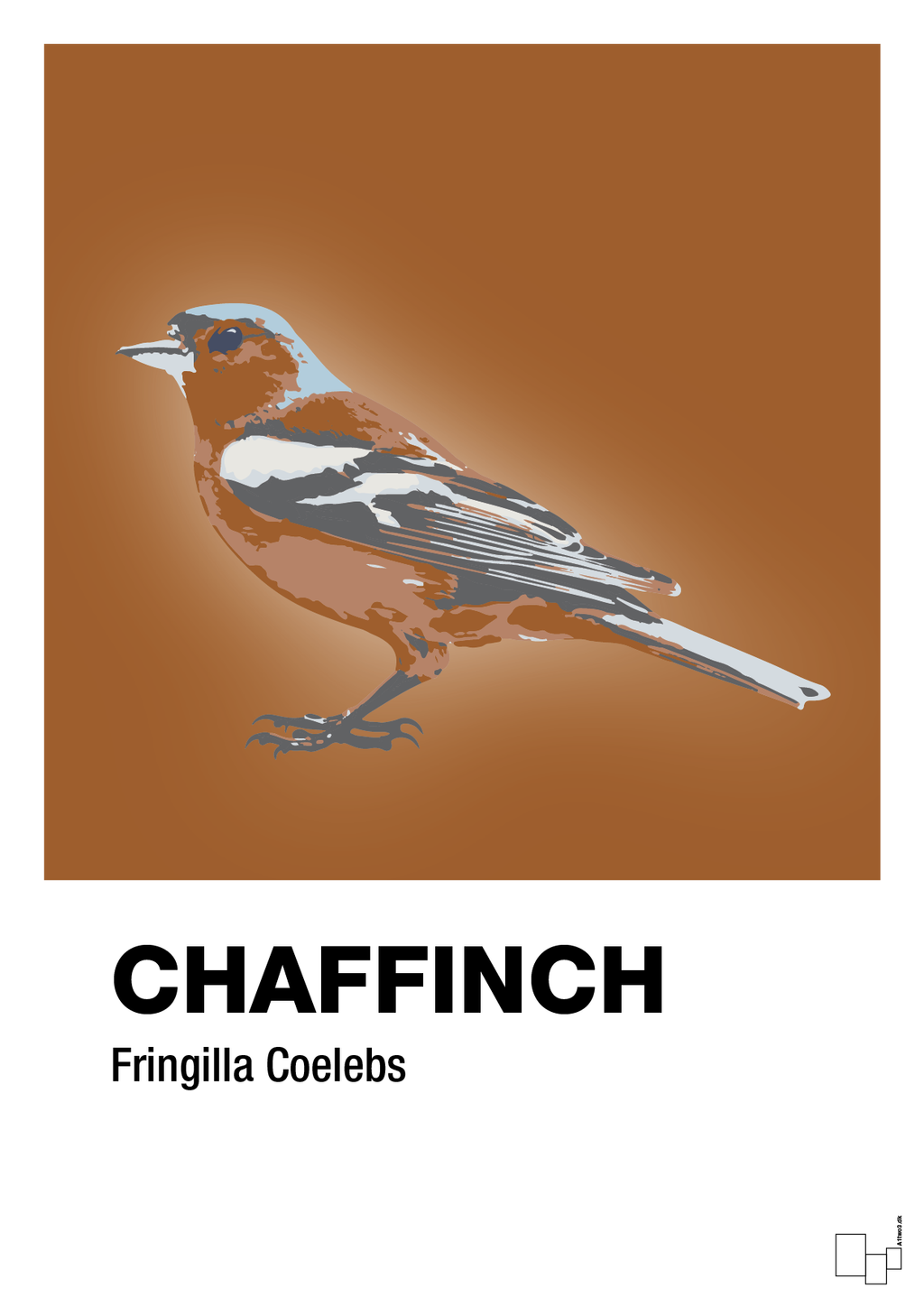 plakat: chaffinch - cognac-Dyr-A1two3