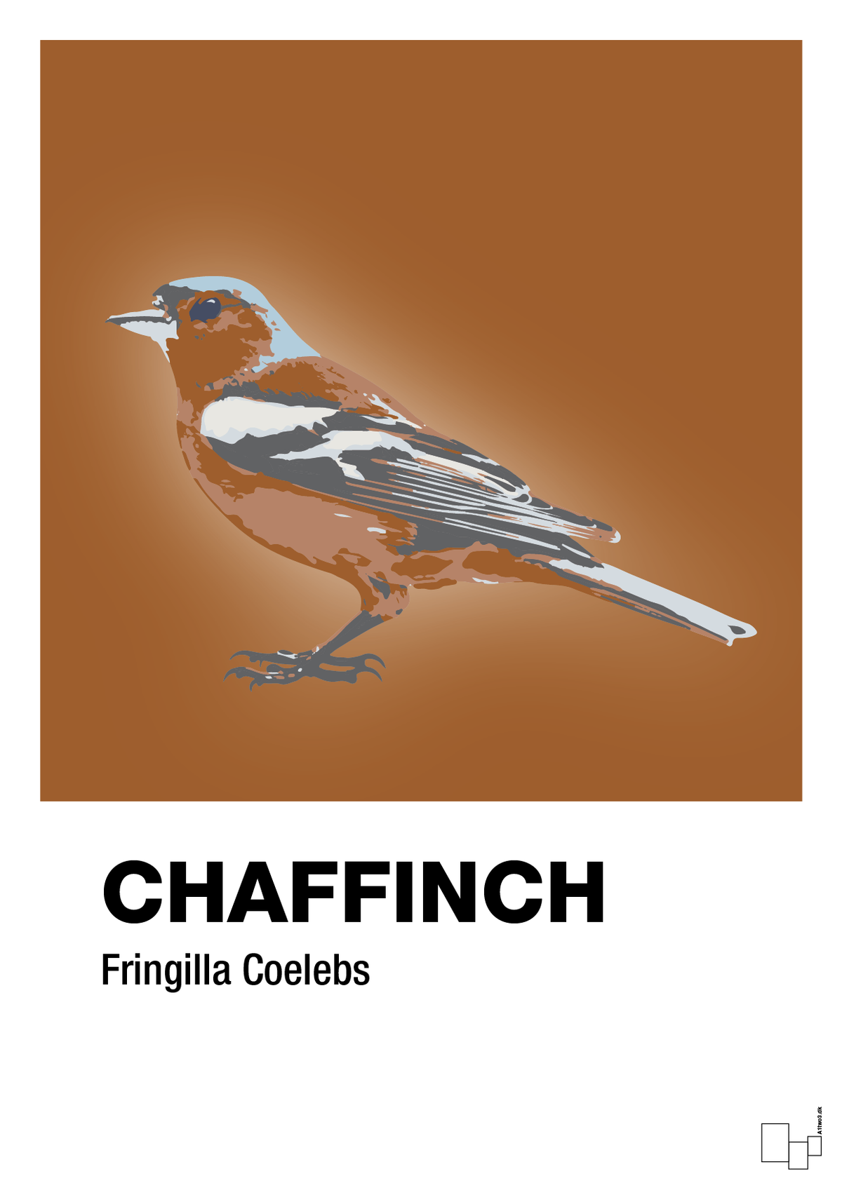 plakat: chaffinch - cognac-Dyr-A1two3