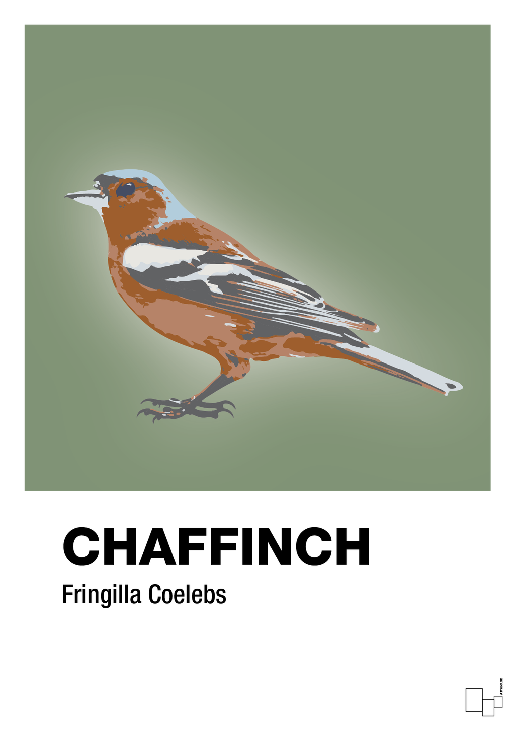 plakat: chaffinch - jade-Dyr-A1two3