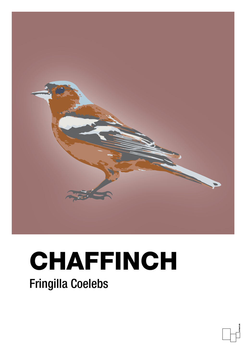 plakat: chaffinch - plum-Dyr-A1two3