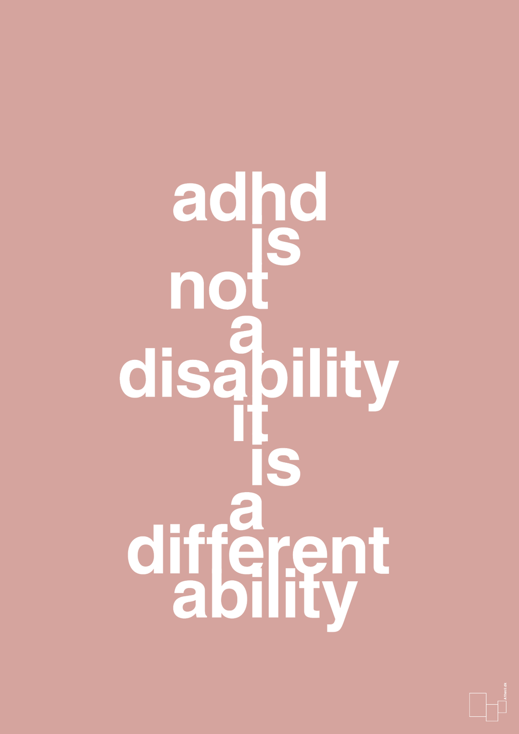 plakat: adhd is not a disability it is a different ability - bubble shell-ADHD-A1two3