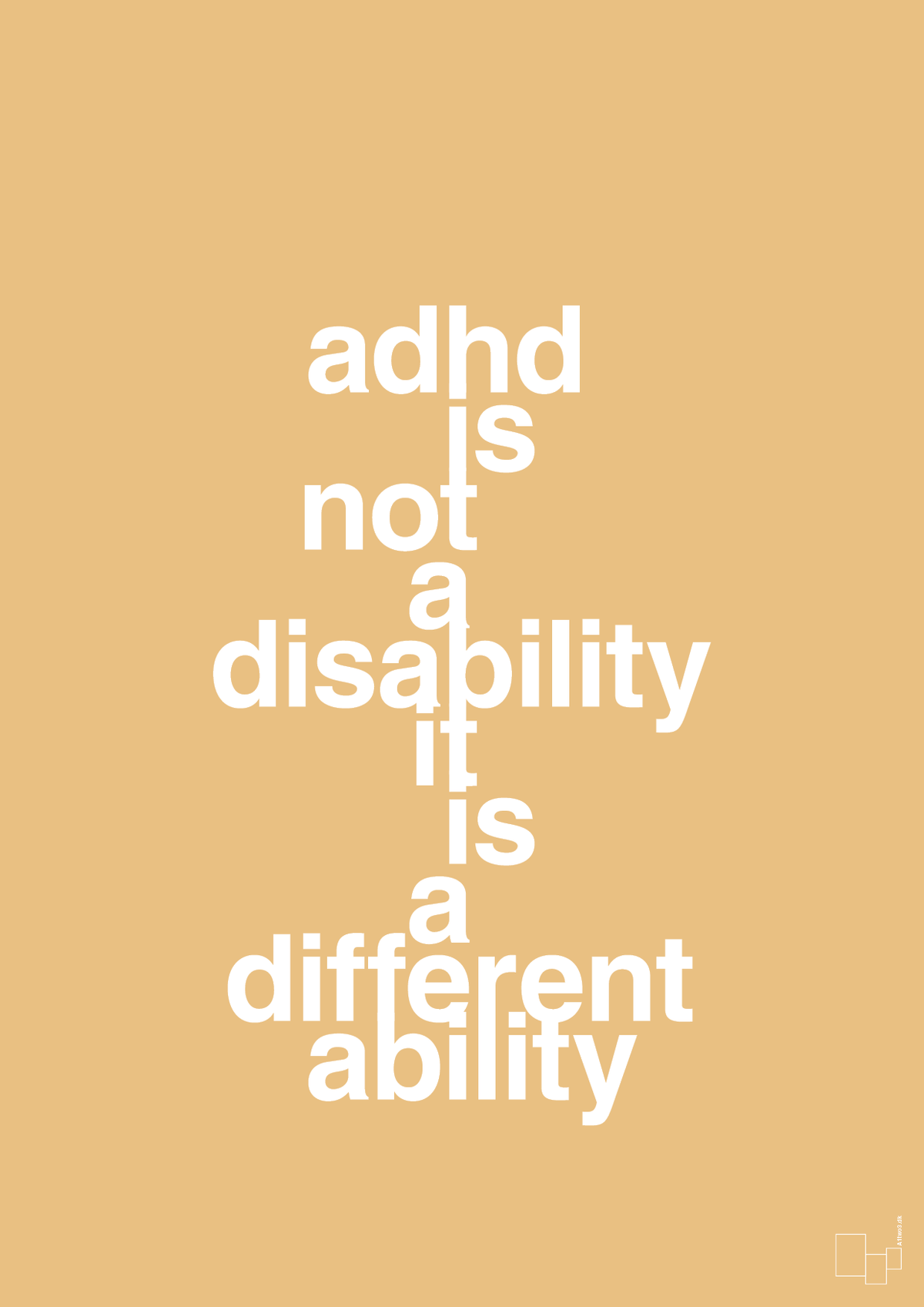 plakat: adhd is not a disability it is a different ability - charismatic-ADHD-A1two3