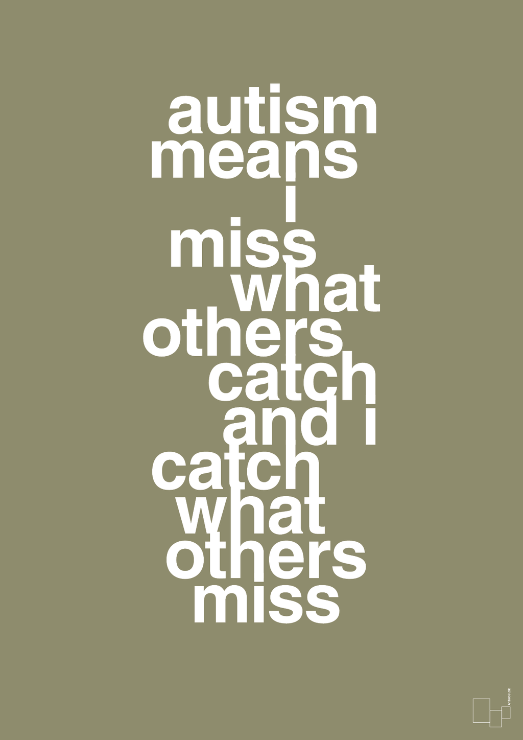 plakat: autism means i miss what others catch and i catch what others miss - misty forrest-ADHD-A1two3