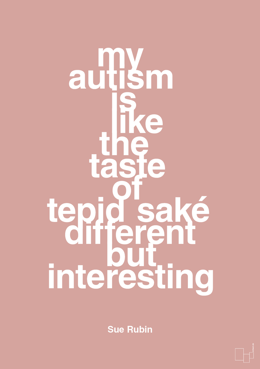plakat: my autism is like the taste of tepid saké different but interesting - bubble shell-Autisme-A1two3