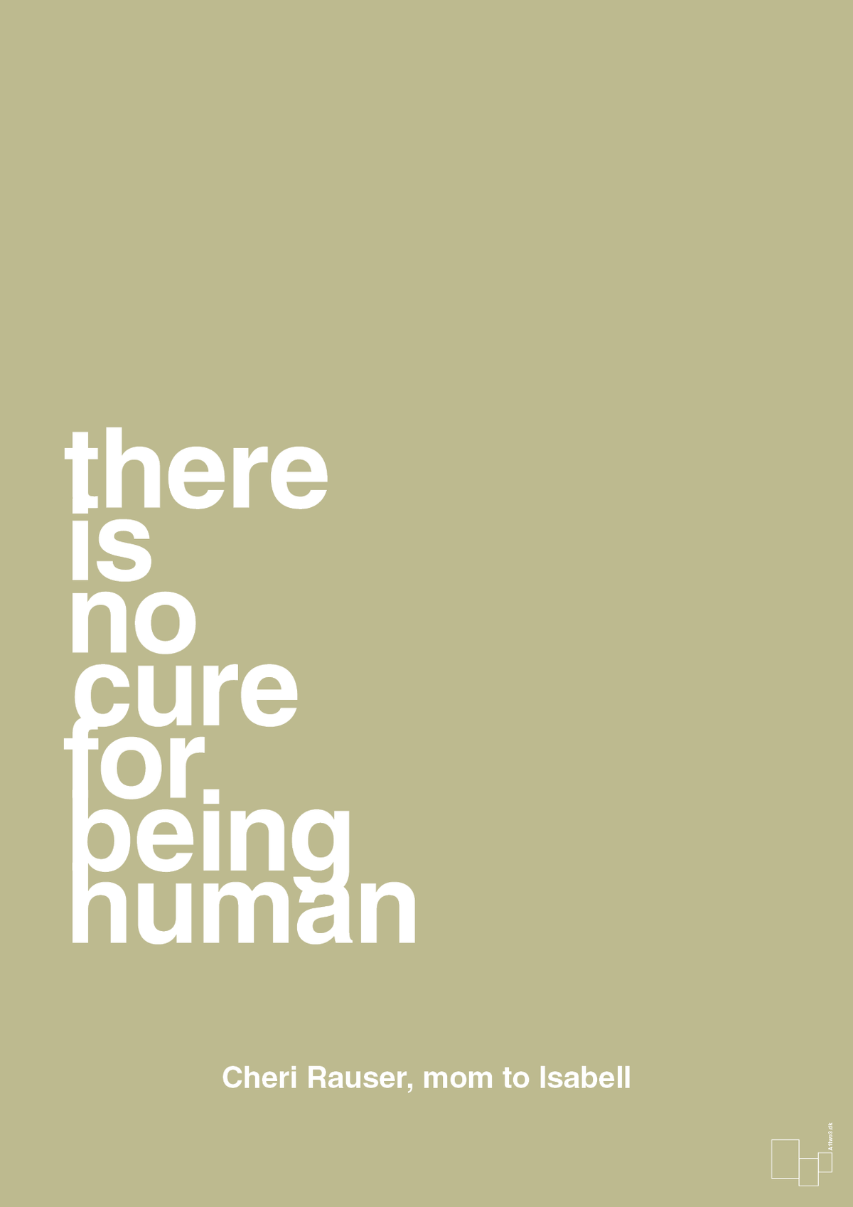 plakat: there is no cure for being human - back to nature-Autisme-A1two3