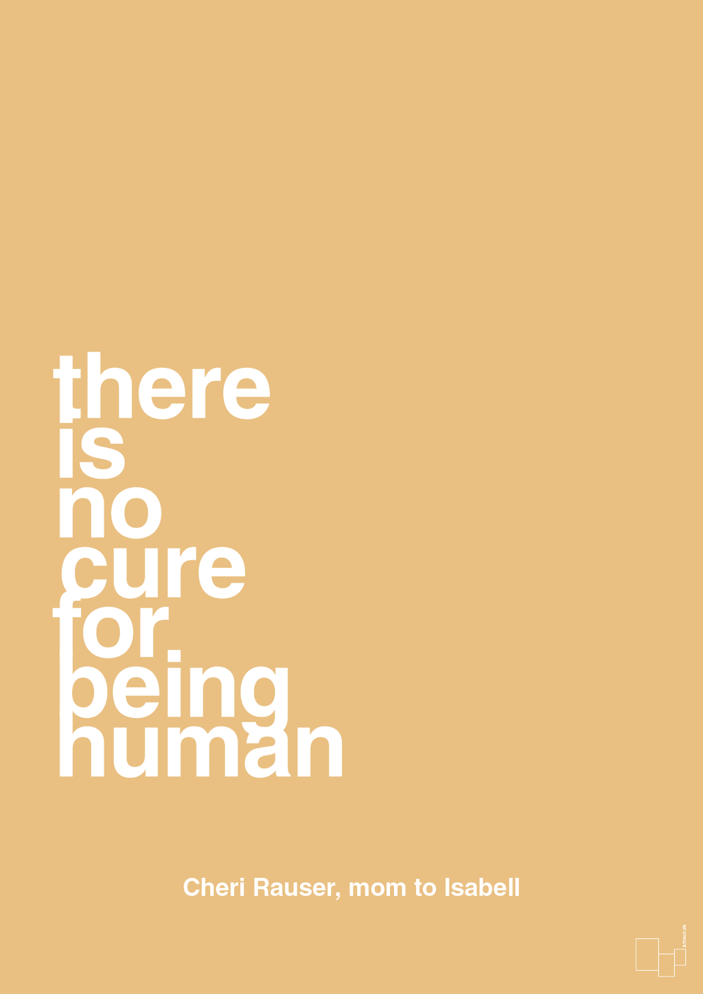 plakat: there is no cure for being human - charismatic-Autisme-A1two3