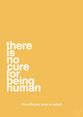 plakat: there is no cure for being human - honeycomb-Autisme-A1two3