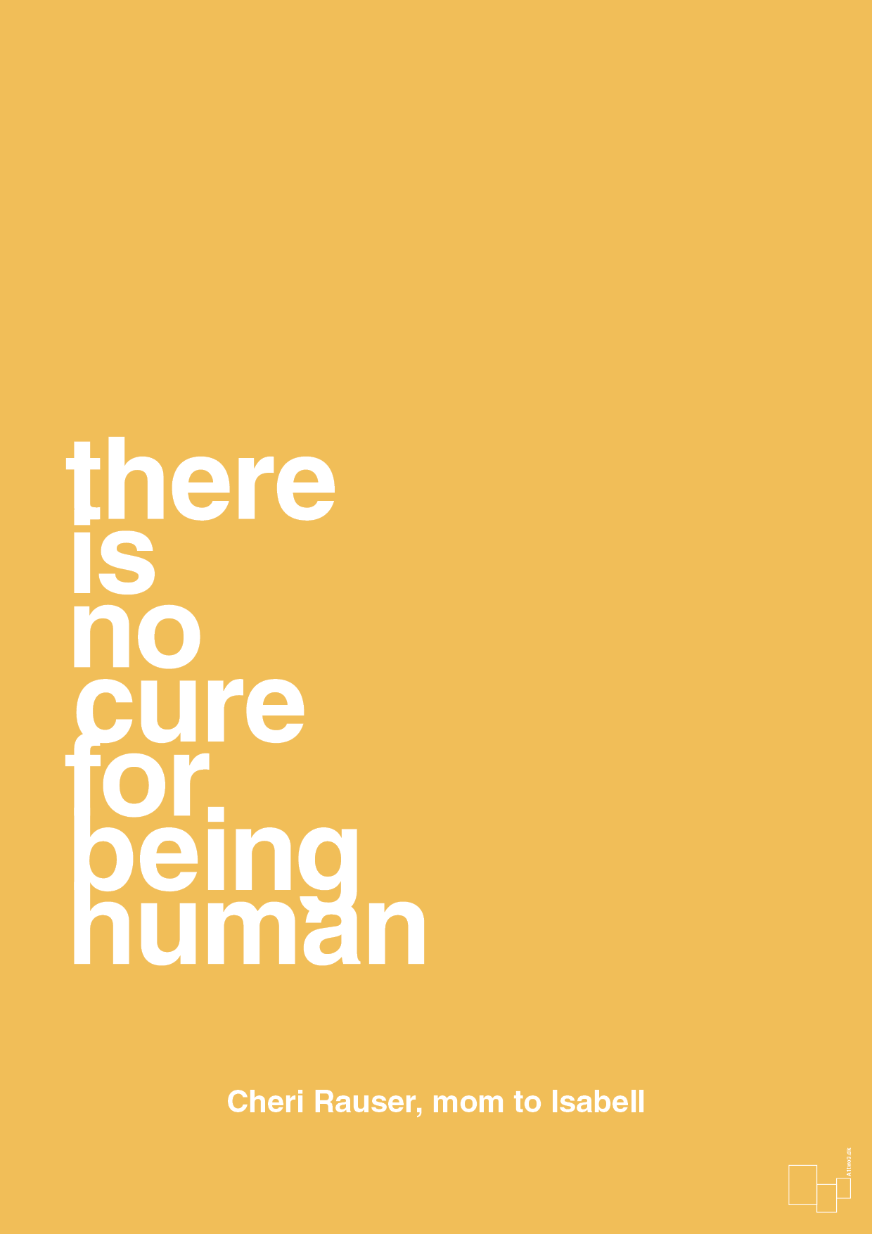 plakat: there is no cure for being human - honeycomb-Autisme-A1two3