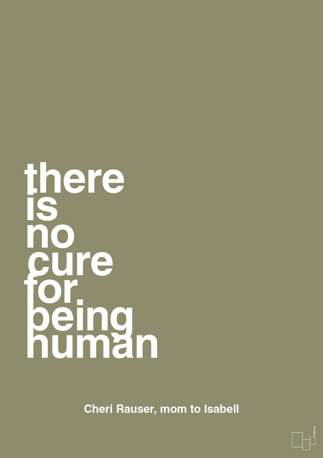 plakat: there is no cure for being human - misty forrest-Autisme-A1two3