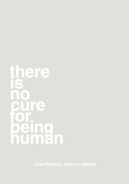 plakat: there is no cure for being human - painters white-Autisme-A1two3