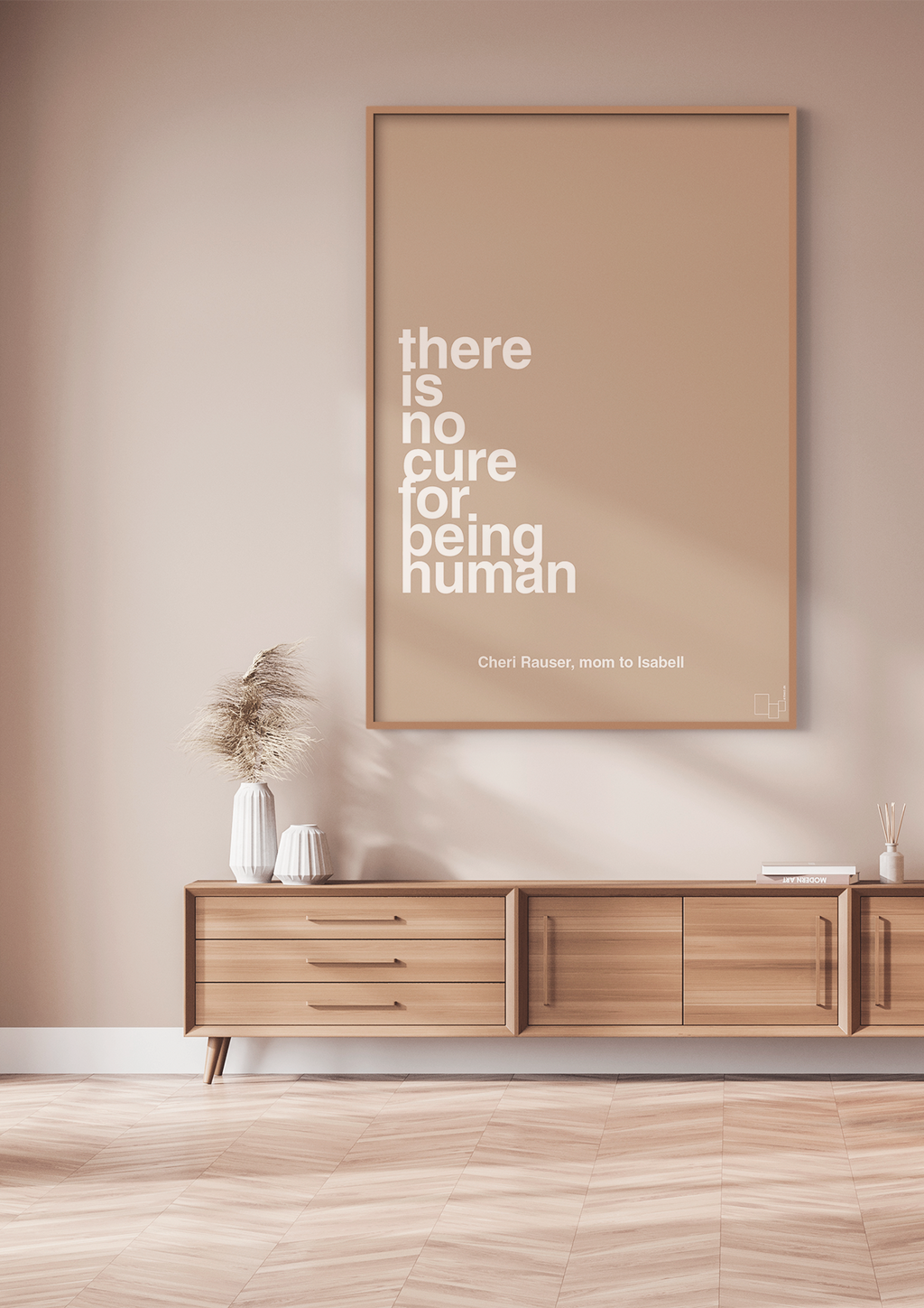 plakat: there is no cure for being human - back to nature-Autisme-A1two3