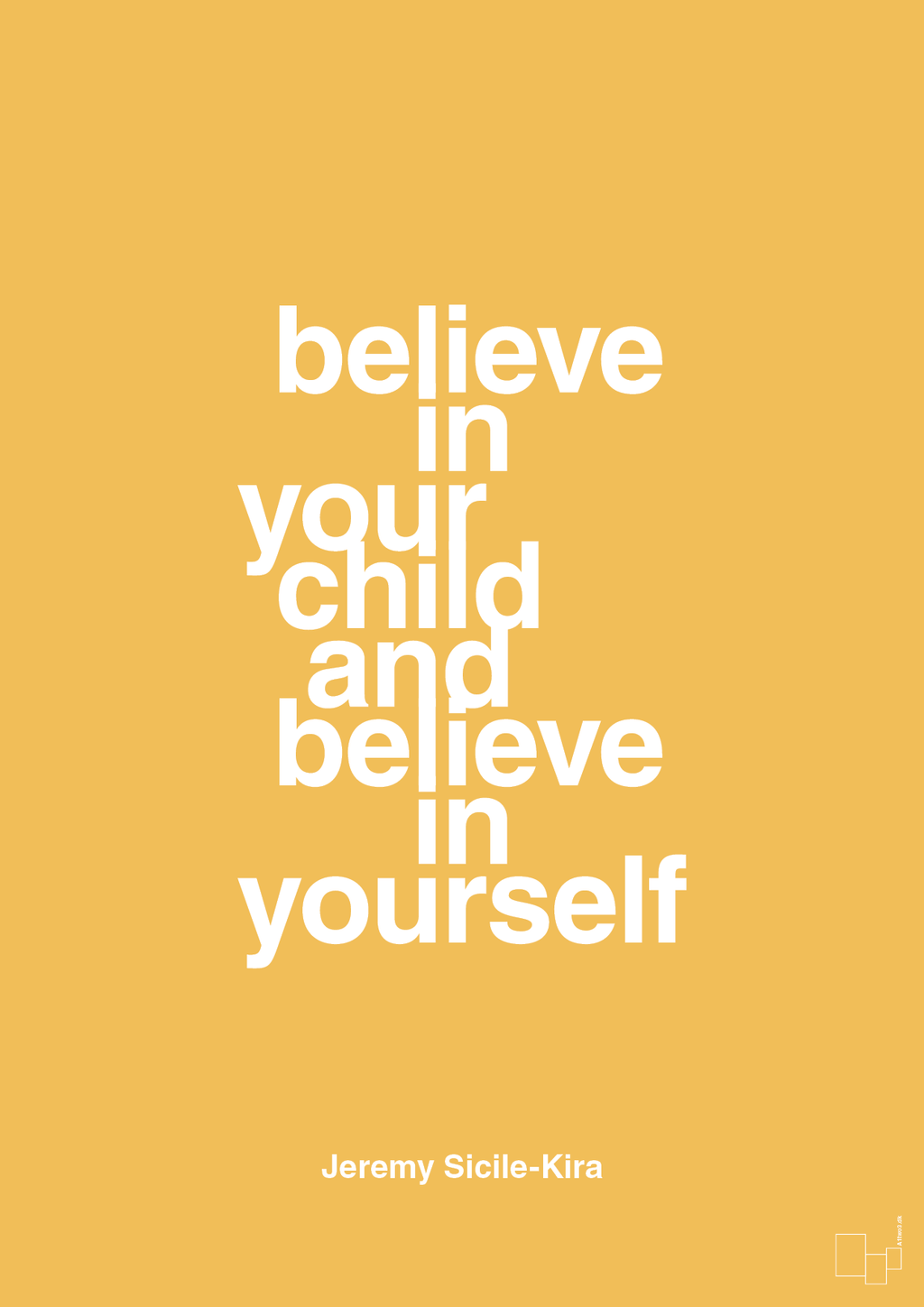 plakat: believe in your child and believe in yourself - honeycomb-Autisme-A1two3