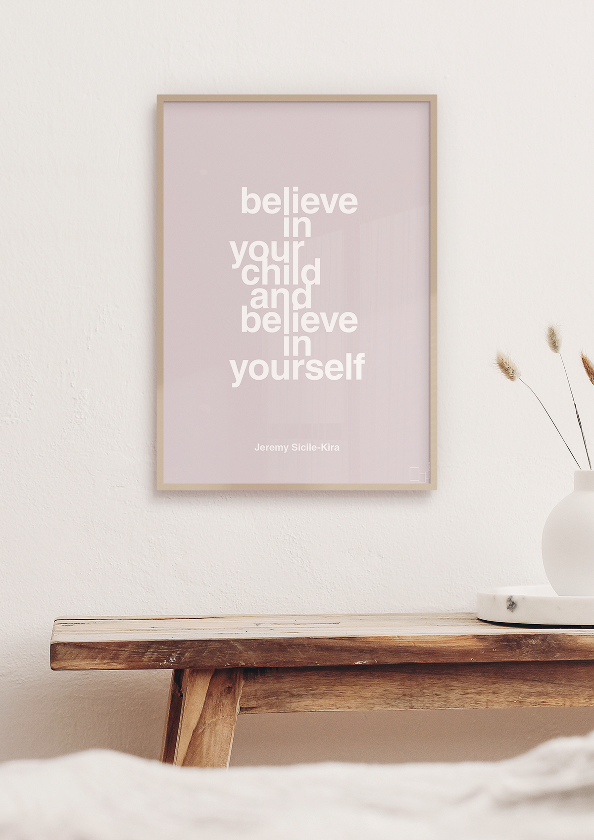 plakat: believe in your child and believe in yourself - painters white-Autisme-A1two3