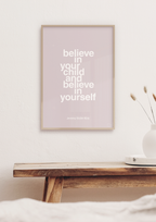 plakat: believe in your child and believe in yourself - powder-Autisme-A1two3