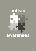 plakat: autism awareness - battleship gray-Autisme-A1two3