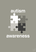plakat: autism awareness - battleship gray-Autisme-A1two3