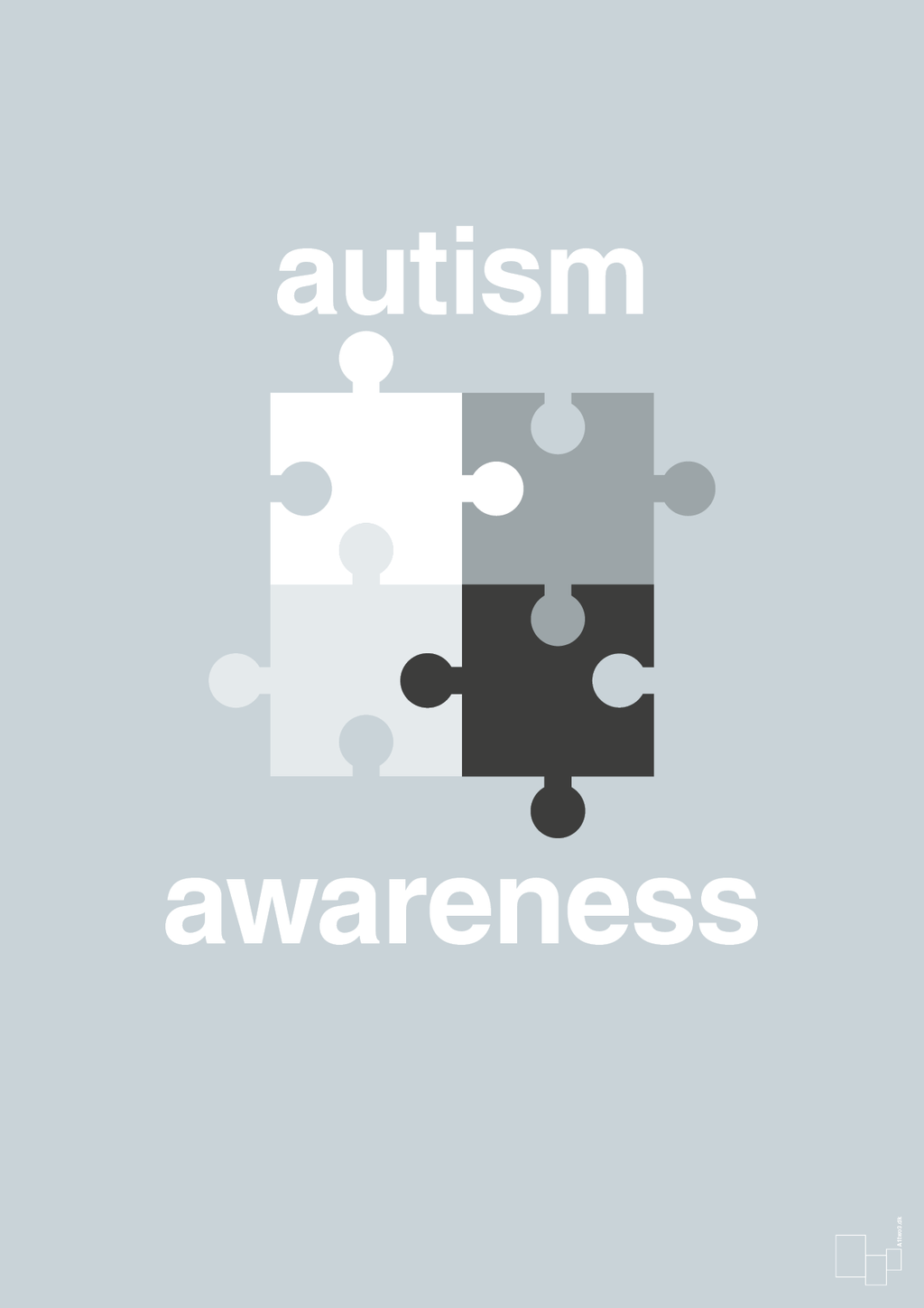 plakat: autism awareness - light drizzle-Autisme-A1two3