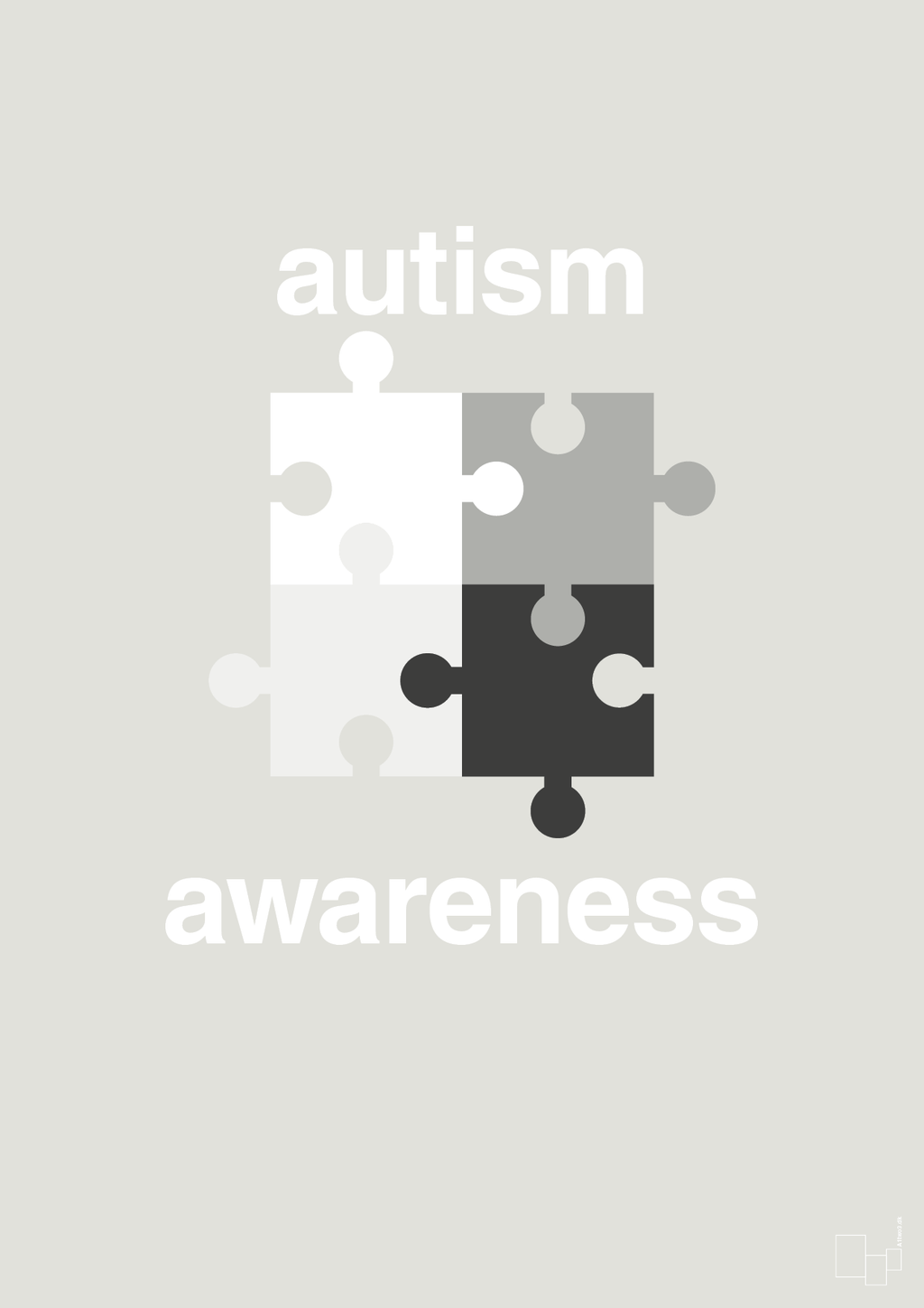 plakat: autism awareness - painters white-Autisme-A1two3