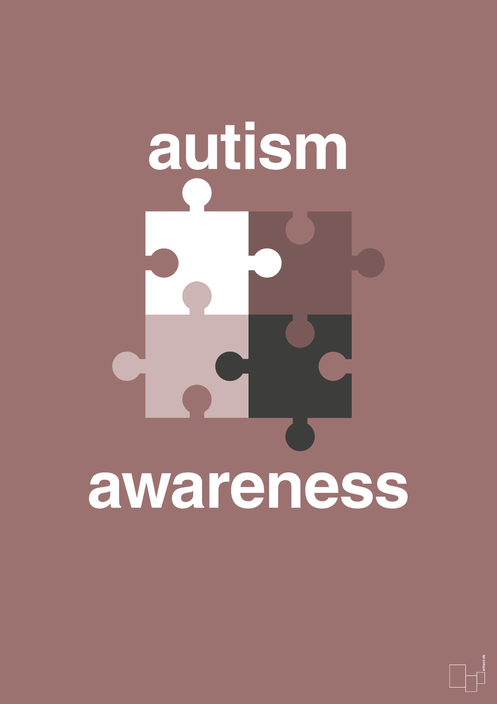 plakat: autism awareness - plum-Autisme-A1two3