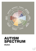 plakat: autism spectrum - battleship gray-Autisme-A1two3