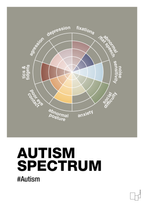 plakat: autism spectrum - battleship gray-Autisme-A1two3