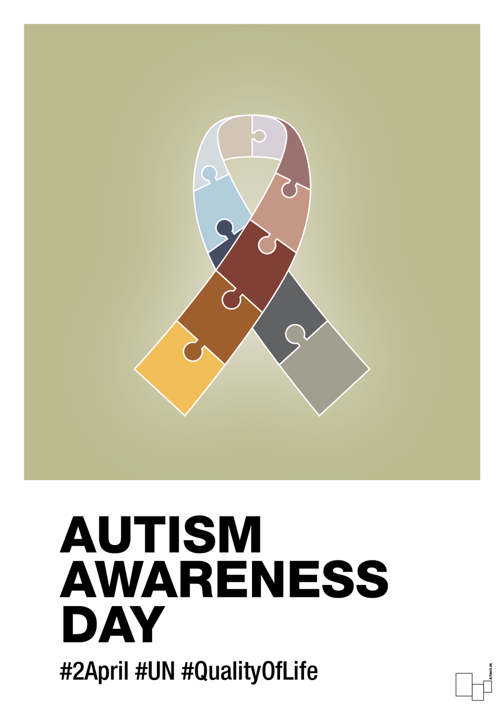plakat: autism awareness day in fullcolor - back to nature-Autisme-A1two3