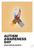 plakat: autism awareness day in fullcolor - charismatic-Autisme-A1two3
