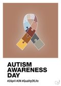 plakat: autism awareness day in fullcolor - cider spice-Autisme-A1two3