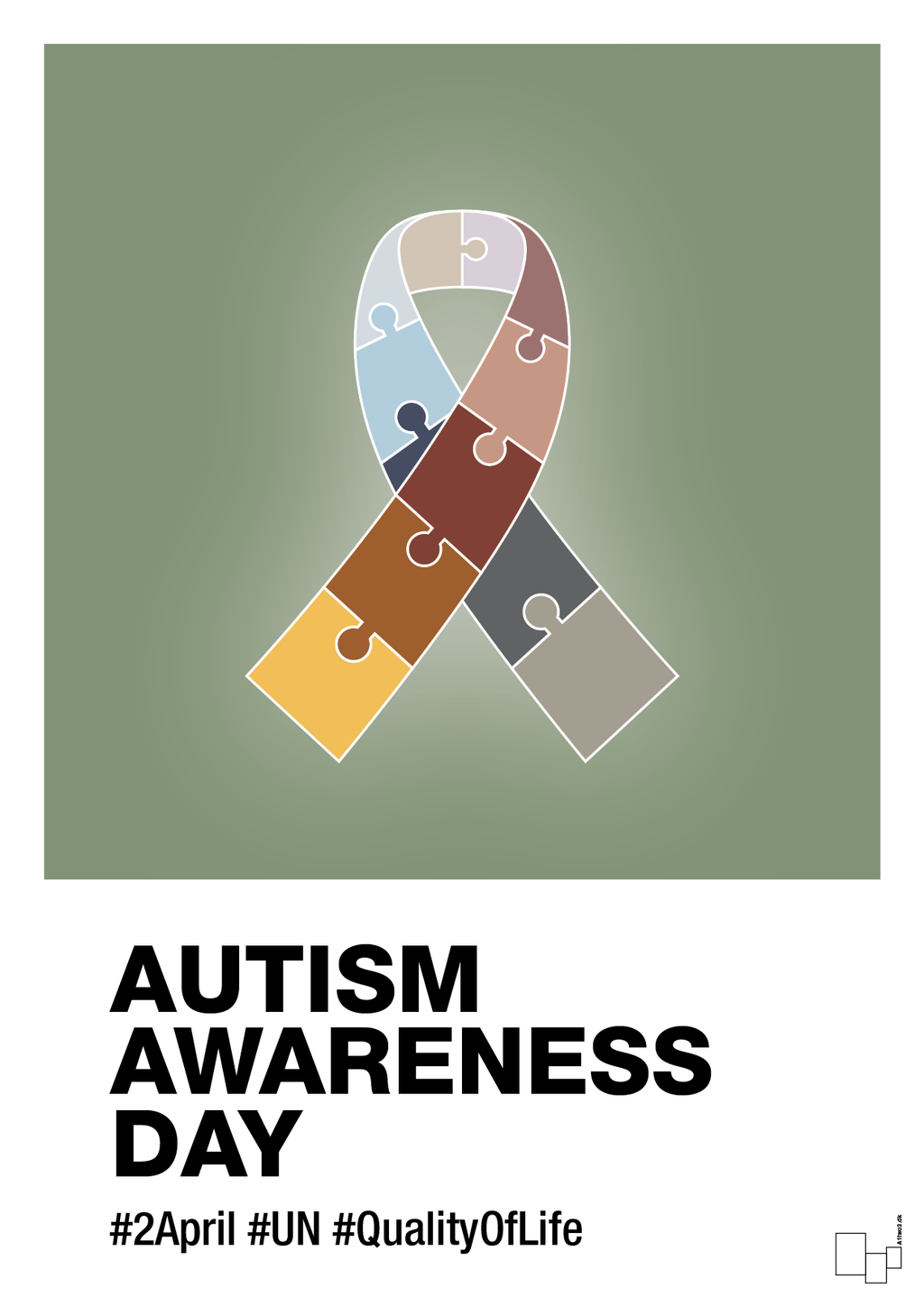 plakat: autism awareness day in fullcolor - jade-Autisme-A1two3
