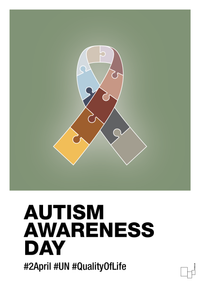 plakat: autism awareness day in fullcolor