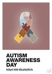 plakat: autism awareness day in fullcolor