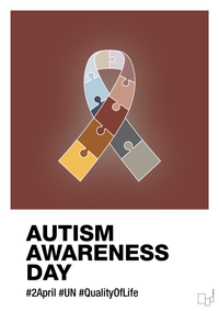 plakat: autism awareness day in fullcolor