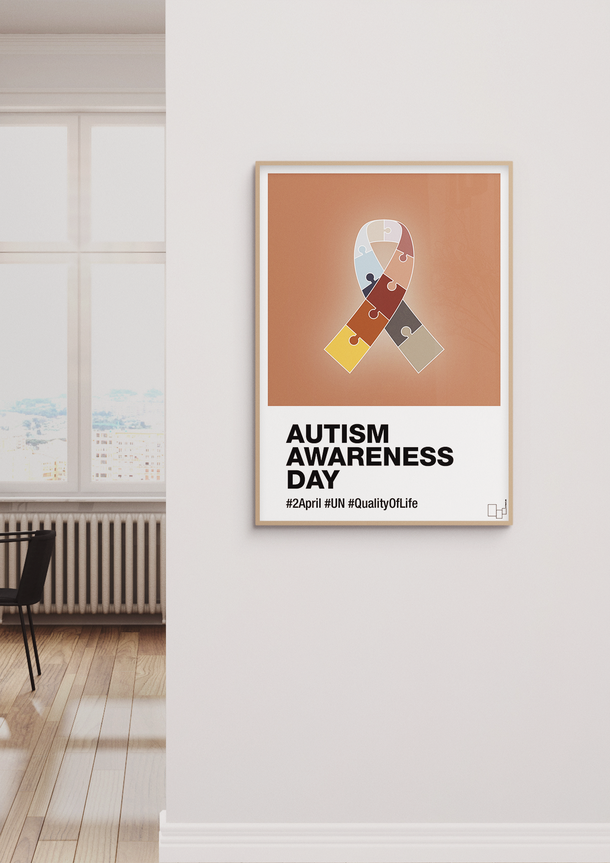 Autism awareness day in fullcolor - petrol-Autisme-A1two3