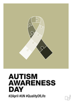 plakat: autism awareness day in monocolor - back to nature-Autisme-A1two3