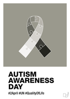 plakat: autism awareness day in monocolor - battleship gray-Autisme-A1two3