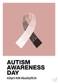 plakat: autism awareness day in monocolor - bubble shell-Autisme-A1two3