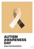 plakat: autism awareness day in monocolor - charismatic-Autisme-A1two3