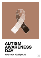 plakat: autism awareness day in monocolor - cider spice-Autisme-A1two3