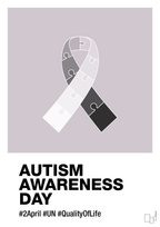 plakat: autism awareness day in monocolor - dusty lilac-Autisme-A1two3