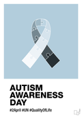 plakat: autism awareness day in monocolor - heavenly blue-Autisme-A1two3